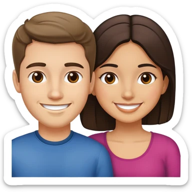 hispanic girl and white guy sticker