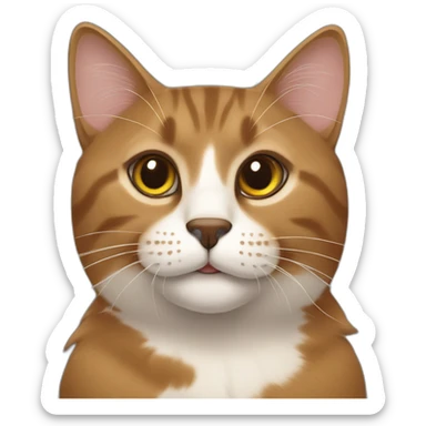 Brown Norvegian cat  sticker