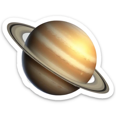 saturn planet shiny not broken sticker