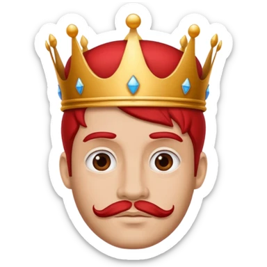 RED Crown King sticker