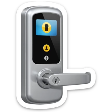 Electronic Door Lock System with card insert only screen no key hole sticker