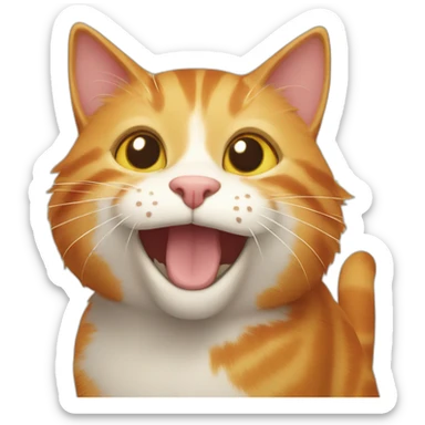 Happy Ginger cat  sticker