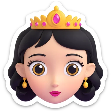 Disney princess face with big eyes sticker