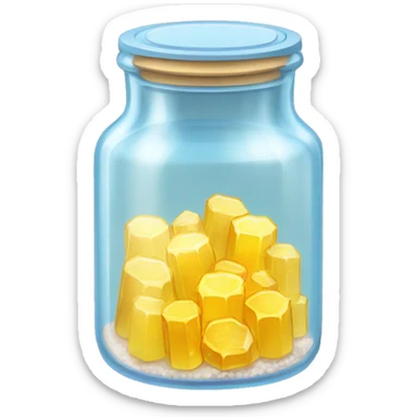 crystal cylinder jar sticker