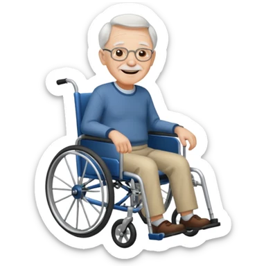 grandpa on wheelchair sticker