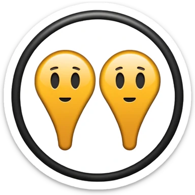 2 exclamation marks in a circle with white colour and its background in light blue colour sticker