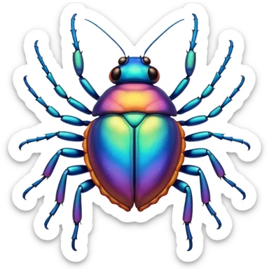 a smiling bug sticker