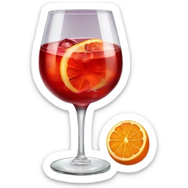 Campari Spritz in big glass of wine  sticker