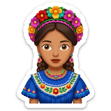 1800's mexican female sticker