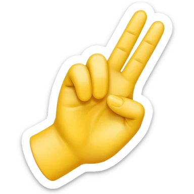 yellow emoji ios style hand making an 'L' of loser shape sticker
