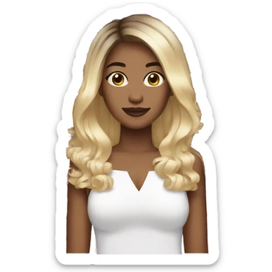  ombré hair woman white sticker