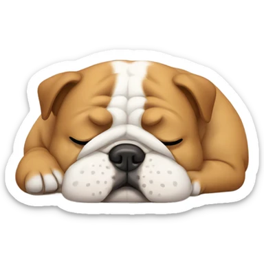 Bulldog sleeping sticker