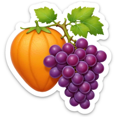 grape and orange sticker