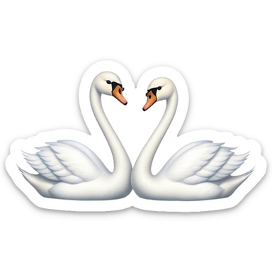 Two swans  sticker