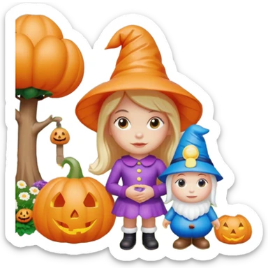   jeff koons halloween girl garden gnome puffy inflatable sticker