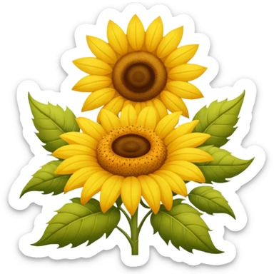 Girasol y avejita sticker