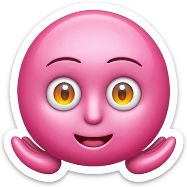 me haces un emoji de alerta en rosa tipo 3d ? te paso el código de color FDD2EF sticker