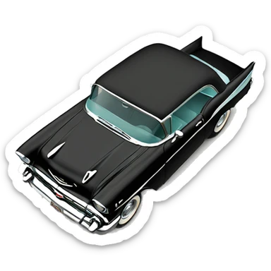 Black 1957 bel air sticker