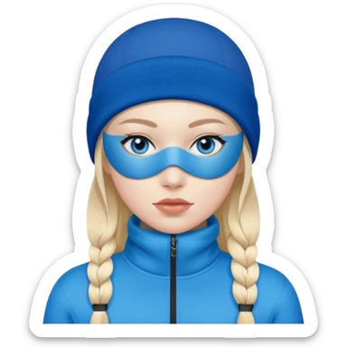 White girl with ski mask sticker