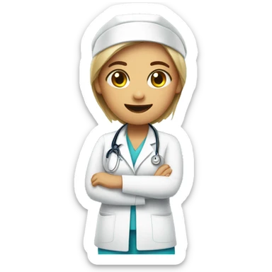 nurse with knee pain sticker