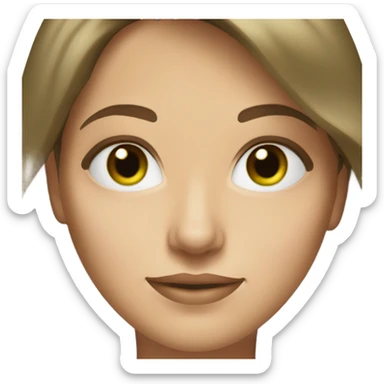 30 year old white woman brown hair green eyes sticker