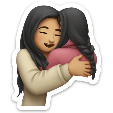 Pakistani girls hugging sticker