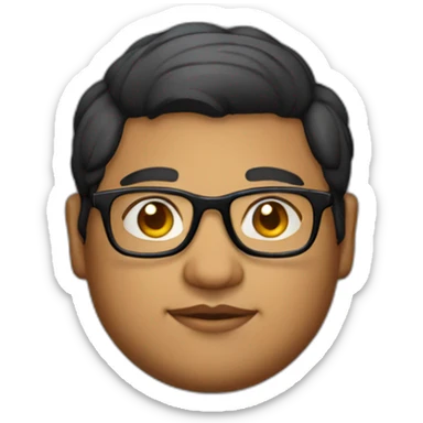chubby-indian-black-framed-glasses-it-guy sticker