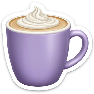 Pale purple Latte  sticker