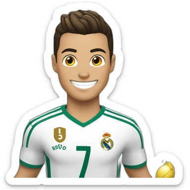 Cristiano Ronaldo qui fait la célébration siuuuu sticker