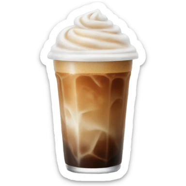 iced coffee with cold foam sticker