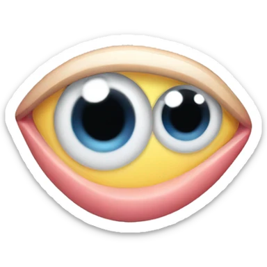 eye roll with tongue out sticker