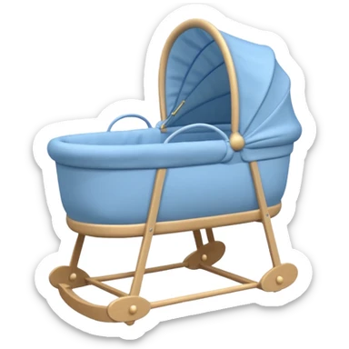 blue baby bassinet sticker