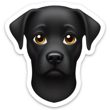 black lab wearing bat girl mask sticker