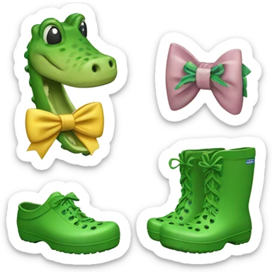 crocs and bow sticker