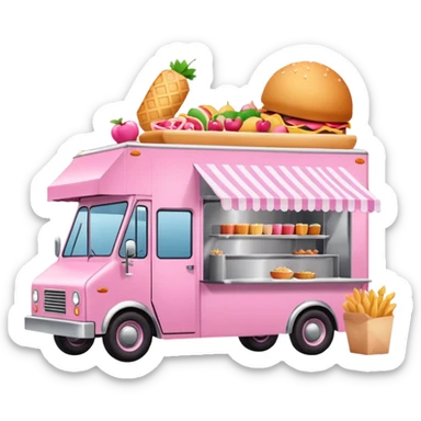Festival Food Truck pink sticker
