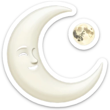 Genarate me a emoji of Dark mode moon in  sticker