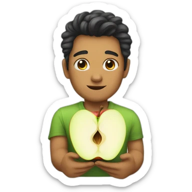Can you draw me half an apple? sticker