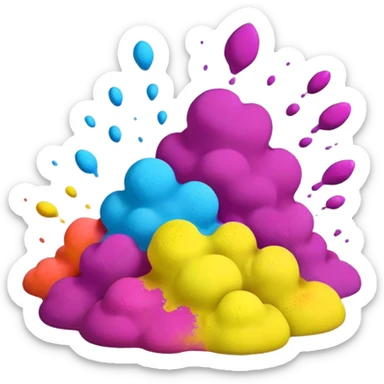 Holi colour in air sticker