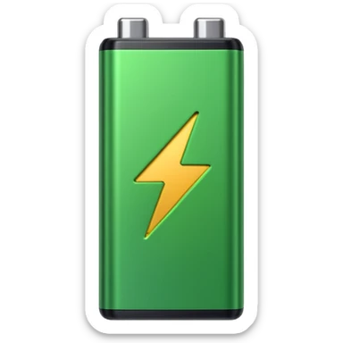 bateria carada al 100% para un video de tecnologia  con linea verdes sticker