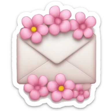 Telegram logo is soft pink with pink flowers sticker