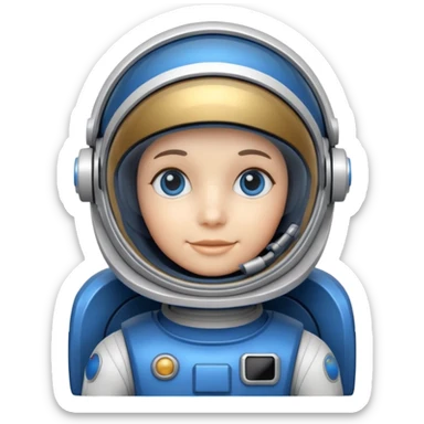 astonaut robot copilot sticker