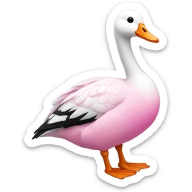 Pink goose sticker