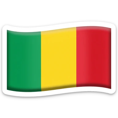 plain geen yellow and red flag sticker