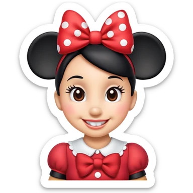 Minnie Mouse classic emoji style sticker
