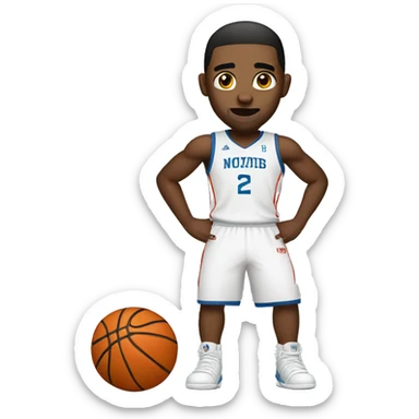 Basketball star sticker