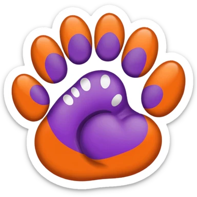 Create an emoji that says they call me Papa and use two Clemson Tiger paws  sticker