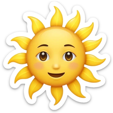 Sun in sky sticker