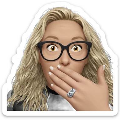 blonde girl in car interior sticker