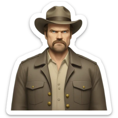Jim Hopper David harbour sticker