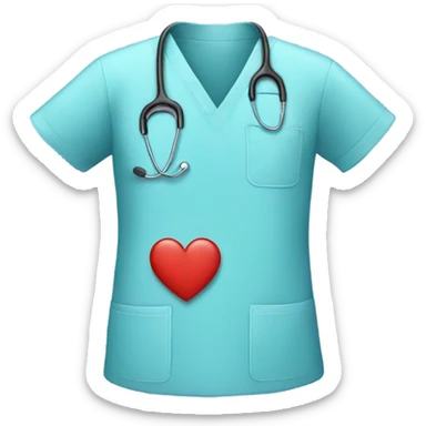 heart with a scrub top sticker